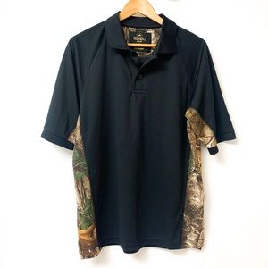 Red Head Brand Shirt Black and Camo Golf Hunting